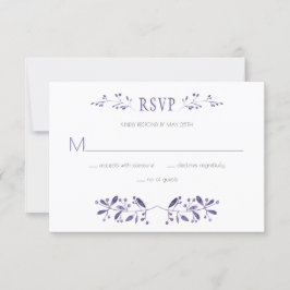 Modernes RSVP für Ultra-Violet-Hochzeiten |