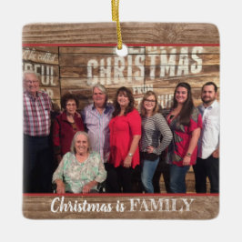 Modernes rustikales Familien-Foto Foto der Keramikornament