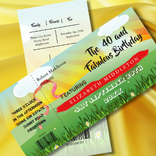 Modernes Rustikales Festival 40. Geburtstag