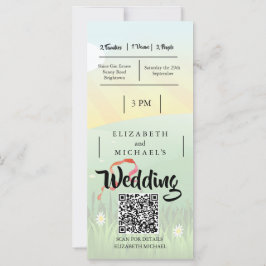 Modernes Rustikales Festival Wedfest QR Hochzeit