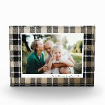 Modernes, rustikales Foto aus Karo<br><div class="desc">Gold Effekt moderne rustikale Tartan Karo Familie Foto Geschenk. Stilvolles, modernes und elegantes Design.</div>
