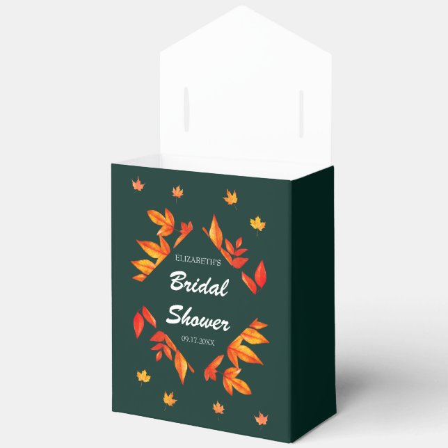 Modernes Rustikales Herbstleaves-Brautparty Geschenkschachtel (Offen)