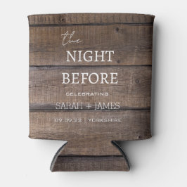 Modernes rustikales Holz die Nacht vor der Hochzei Dosenkühler