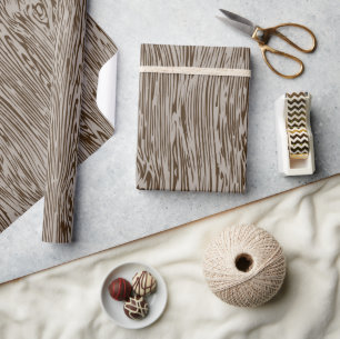 Modernes Rustikales Holzkornumpfpapier braun Geschenkpapier