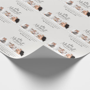 modernes rustikales Multi-Foto Geschenkpapier
