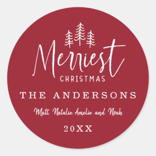 modernes rustikales Multi-Foto Runder Aufkleber