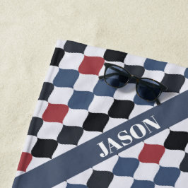 Modernes, rustikales Muster Strandtuch