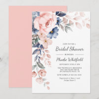 Modernes, rustikales rosa blaues Brautparty