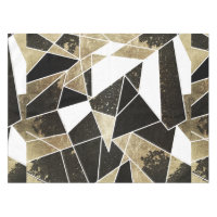 Modernes rustikales Schwarz-weißes und Imitat-Gold