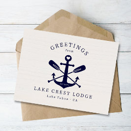 Modernes Rustikales Seehaus Urlaub Miet Airbnb Postkarte