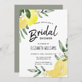 Modernes Rustikales Summer Lemon Brautparty Einladung