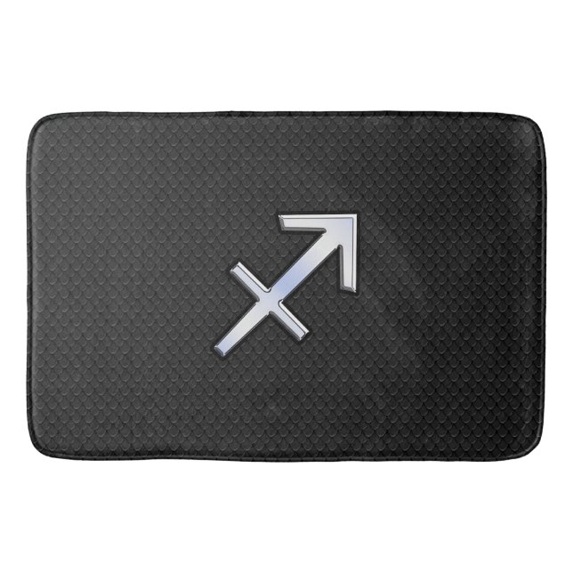 Modernes Sagittarius Zodiac-Zeichen auf Schlangenh Badematte (Vorderseite)