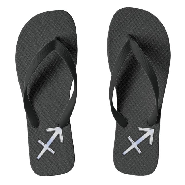 Modernes Sagittarius Zodiac-Zeichen auf Schlangenh Flip Flops (Fußbett)