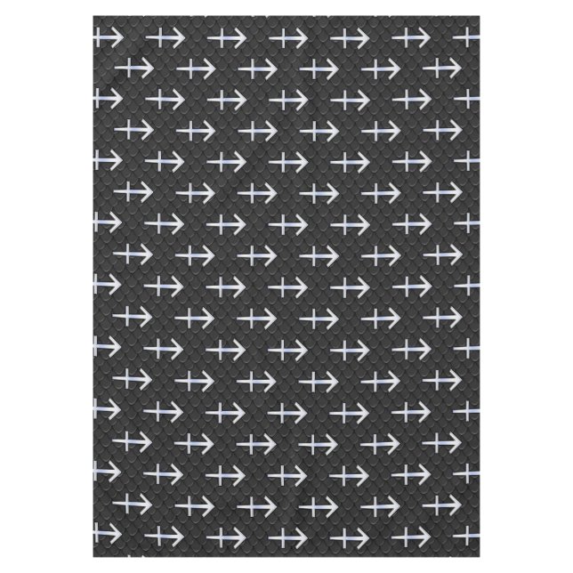Modernes Sagittarius Zodiac-Zeichen auf Schlangenh Tischdecke (Vorderseite)