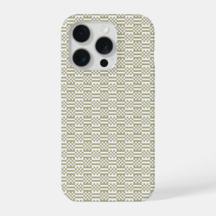 Modernes Salbeigrün Geometrisches Nahtloses Muster iPhone 15 Pro Hülle
