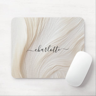 Modernes, Salon, Elegant, Wellen, Monogramm Mousepad