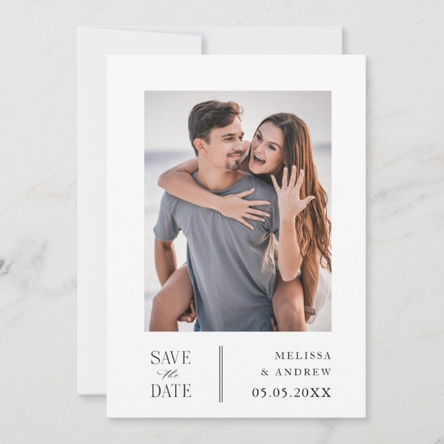 Modernes Save the Date (Vorderseite)