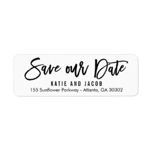 MODERNES Save the Date-Adressetikett