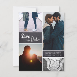 Modernes Save the Date Hochzeitsstift-Foto Ankündigung
