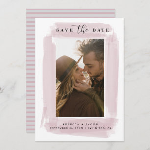Modernes Save the Date Hochzeitsszittel-Foto