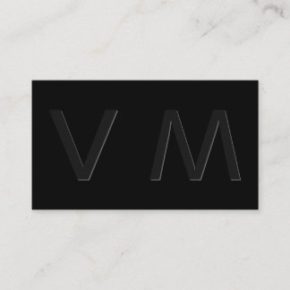 Modernes Schatten-Monogramm 2 Visitenkarte