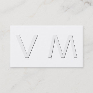 Modernes Schatten-Monogramm Visitenkarte