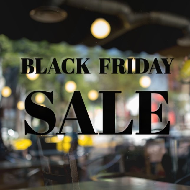 Modernes Schaufenster Schwarzer Freitagsverkauf Fe Fensteraufkleber (Von Creator hochgeladen)