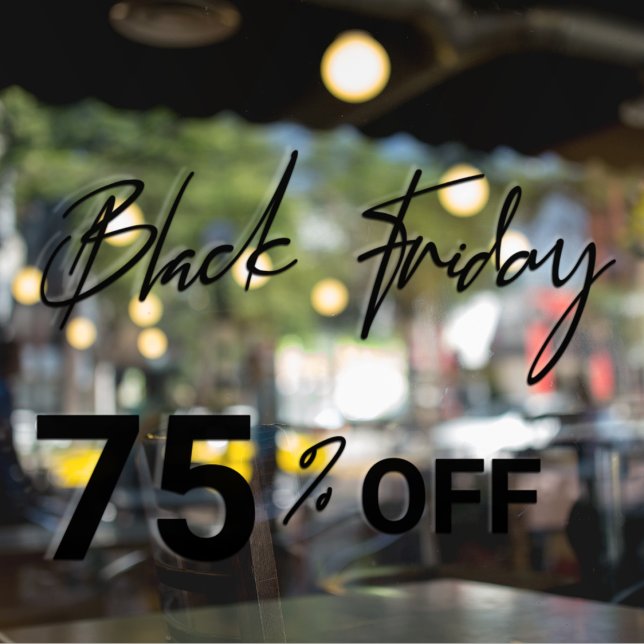 Modernes Schaufenster Schwarzer Freitagsverkauf Fe Fensteraufkleber (Von Creator hochgeladen)