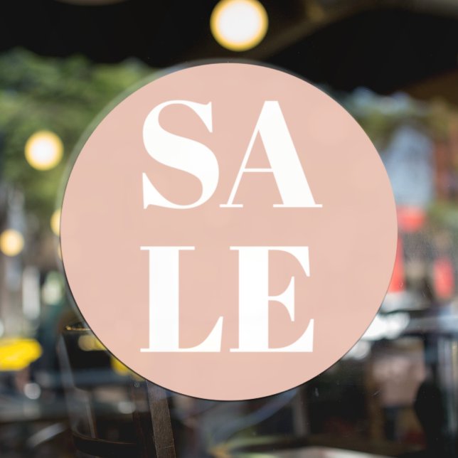 Modernes Schaufenster Verkauf Pastellrosa Fensteraufkleber (Von Creator hochgeladen)