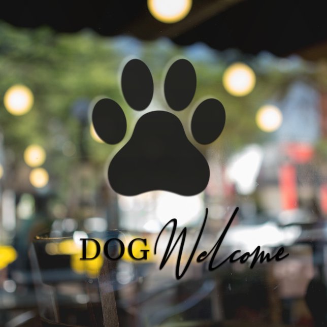 Modernes Schaufensterfenster Dog Friendly Fensterk Fensteraufkleber (Von Creator hochgeladen)