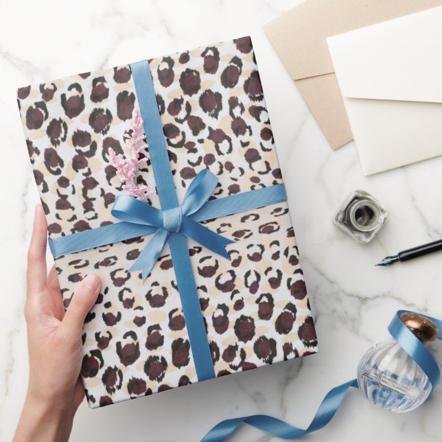 Modernes, schick-braunes Muster Geschenkpapier (Schenken)