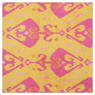 Modernes, schick-gelbes, rosa Farbmuster Stoff