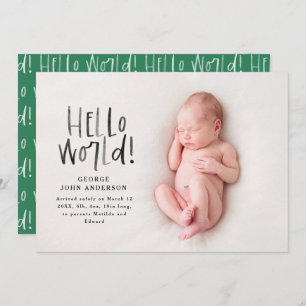 Modernes schick-grünes Typografie-Foto Ankündigung