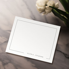 Modernes, schick-minimalistisches personalisiertes mitteilungskarte