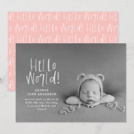 Modernes schick-rosa Typografie-Foto Ankündigung