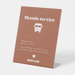 Modernes Schild mit Retro-Shuttle-Service