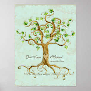 Modernes, schlanke Baumwurzeln aus dem Leaf Antiqu Poster