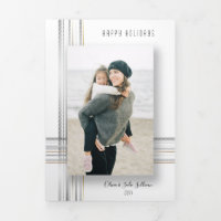 Modernes, schlankes Gold und Silver Drop Shadow Fo