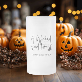 Modernes, schlechtes Zeitangebot | Frohe Halloween Mattglas Bierglas