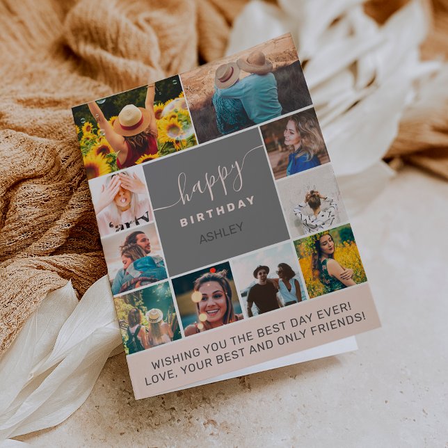 Modernes, schlichtes 10-Foto-Collage Raster Karte (Von Creator hochgeladen)