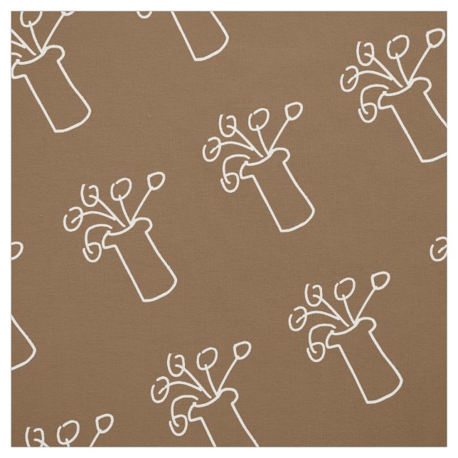 Modernes, schlichtes Design der Blume in Weiß Stoff (Muster)