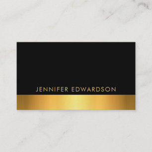 Modernes, schlichtes, elegantes schwarzes Gold ber Visitenkarte