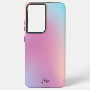 Modernes, schlichtes, farbiges Regenbogengefälle Samsung Galaxy Hülle