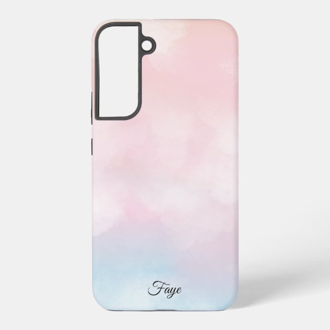 Modernes, schlichtes, farbiges Regenbogengefälle Samsung Galaxy Hülle (Rückseite)