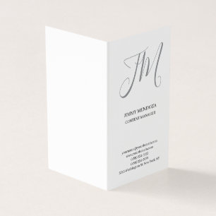 Modernes, schlichtes Monogramm mit einfacher Hands Visitenkarten