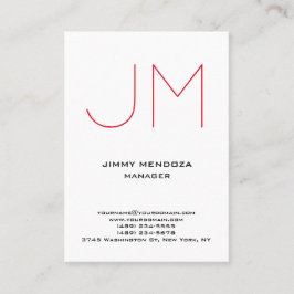 Modernes, schlichtes Monogramm Visitenkarte