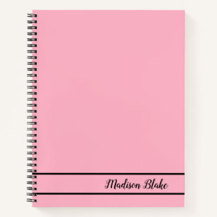 Modernes Schlichtes Pastellrosa Notizbuch
