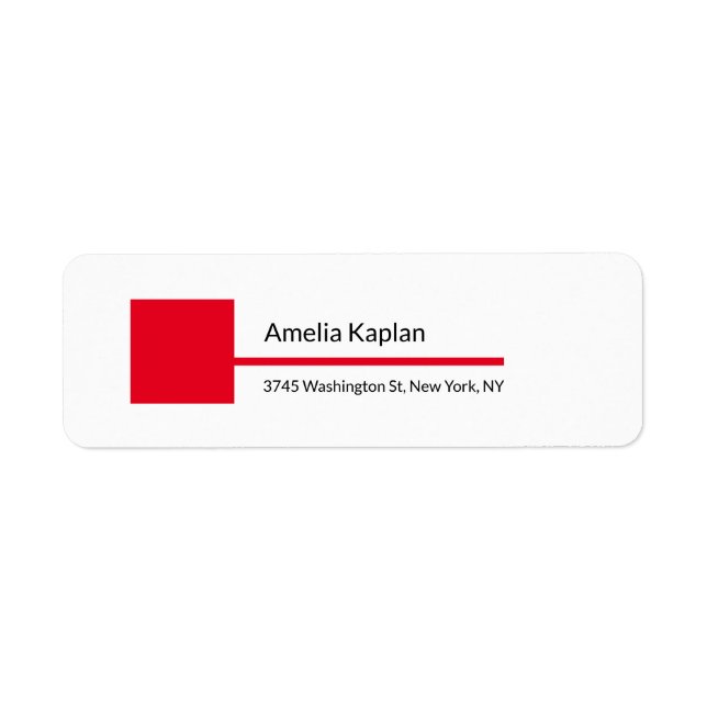 Modernes Schlichtes Rotes Weiß Minimalistisch Beru (Vorne)