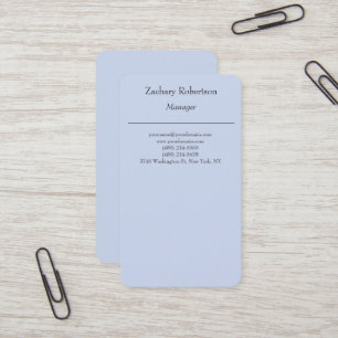 Modernes, schlichtes, schlicht-minimalistisches Bl Visitenkarte