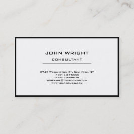 Modernes Schlichtes, schlichtes Weiß attraktiv Sti Visitenkarte